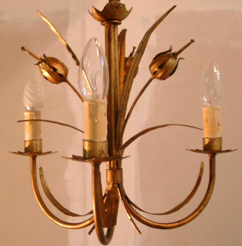 Stylish french metal light